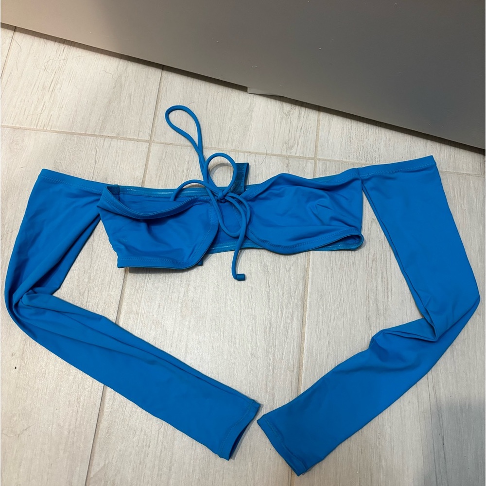 Skims blue swimwear top NWT